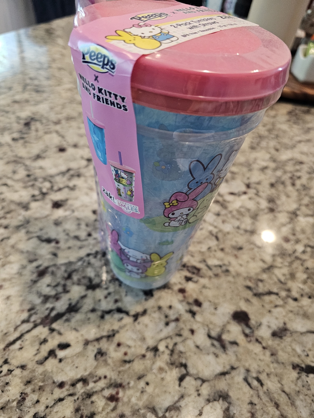 $7 LOWER PRICE IN BUNDLE Hello Kitty Pink 2-Pack Tumbler Set with Straws